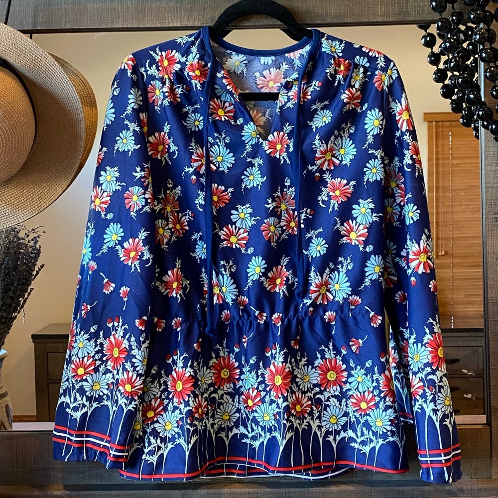 Vintage 60s/70s floral blouse